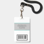 Dokter of verpleegkundige naam Badge Scanner Code (Achterkant met lanyard)