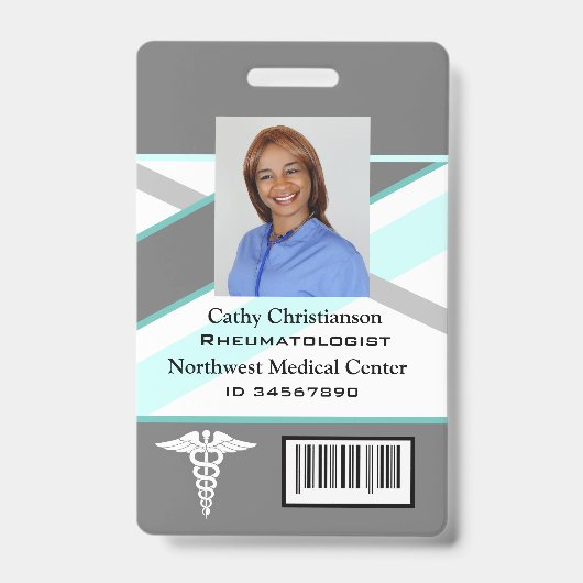 Dokter of verpleegkundige naam Badge Scanner Code (Voorzijde)
