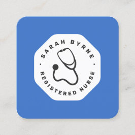 Dokter of Verpleegkundige Stethoscoop Visitekaartj Vierkante Visitekaartje