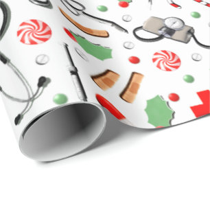Dokter of Verpleegster Kerstcadeau Inpakpapier