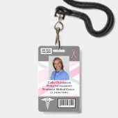 Dokter of verpleegster naam badge scan code (Voorzijde met lanyard)