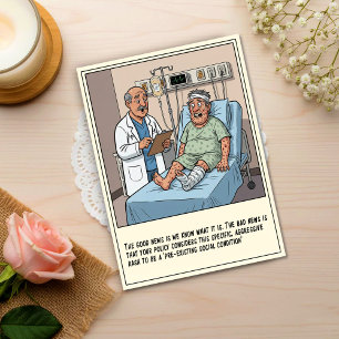 Dokter onderzoekt mannelijke patiënt met uitslag b briefkaart