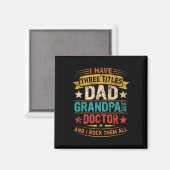 Dokter Opa voor Mannen Grappige Dokter Papa Vaders Magneet (Voorkant / Achterkant)
