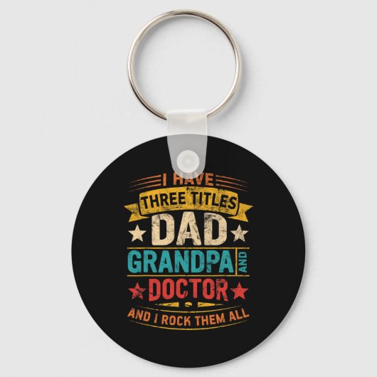 Dokter Opa voor Mannen Grappige Dokter Papa Vaders Sleutelhanger (Voorkant)