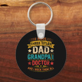 Dokter Opa voor Mannen Grappige Dokter Papa Vaders Sleutelhanger (Voorkant)