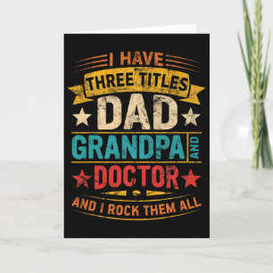 Dokter Opa Voor Mannen Grappige Dokter Vader Vader Kaart