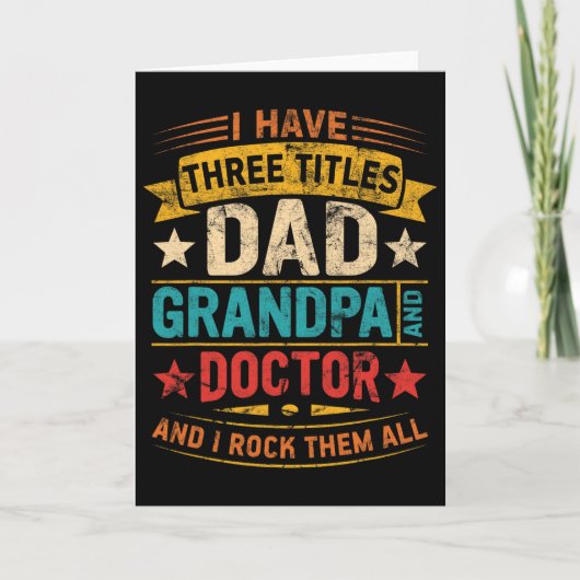 Dokter Opa Voor Mannen Grappige Dokter Vader Vader Kaart (Voorkant)