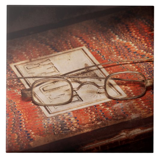 Dokter - Opticien - Leesbril Tegeltje (Voorkant)