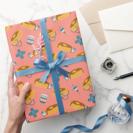 Dokter Pannenkoeken Roze Cadeaupapier (Geschenken)