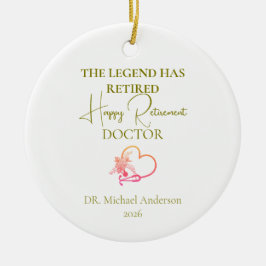 Dokter Pensioen Cadeau De Legende Is Met Pensioen Keramisch Ornament