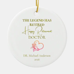 Dokter Pensioen Cadeau De Legende Is Met Pensioen Keramisch Ornament