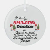Dokter pensioen Kerstmis Glas Ornament (Voorkant)