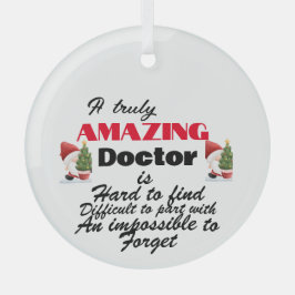 Dokter pensioen Kerstmis Glas Ornament