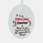 Dokter pensioen Kerstmis Glas Ornament (Voorkant Rechts)