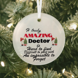 Dokter pensioen Kerstmis Glas Ornament
