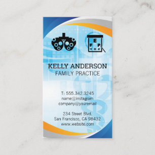 dokter   Praktijk MD   Optometrist iconen Visitekaartje