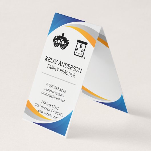 Dokter | Praktijk MD | Optometrist Visitekaartje (Voorkant)