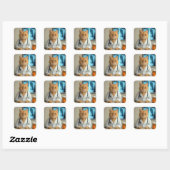 Dokter Sinaaspoes met Stethoscoop Vierkante Sticker (Vel)