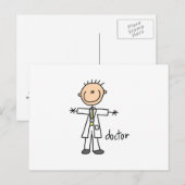 Dokter Stokfiguur Briefkaart (Voorkant / Achterkant)
