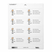 Dokter Stokfiguur Etiket (Full Sheet)