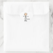 Dokter Stokfiguur Hart Sticker (Tas)