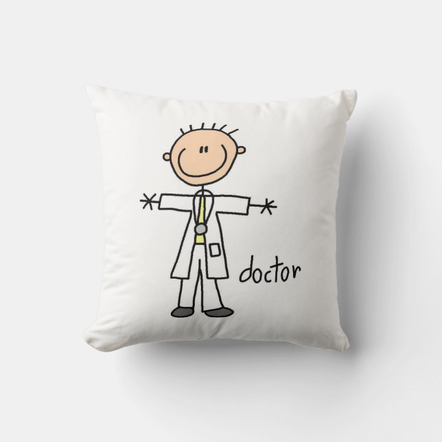 Dokter Stokfiguur Kussen (Voorkant)
