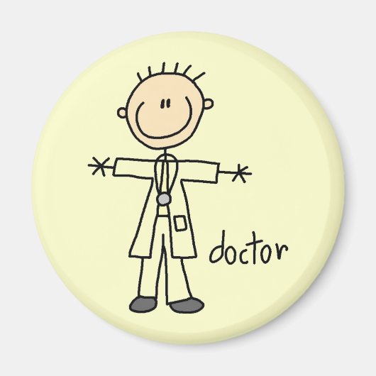 Dokter Stokfiguur Magneet (Voorkant)