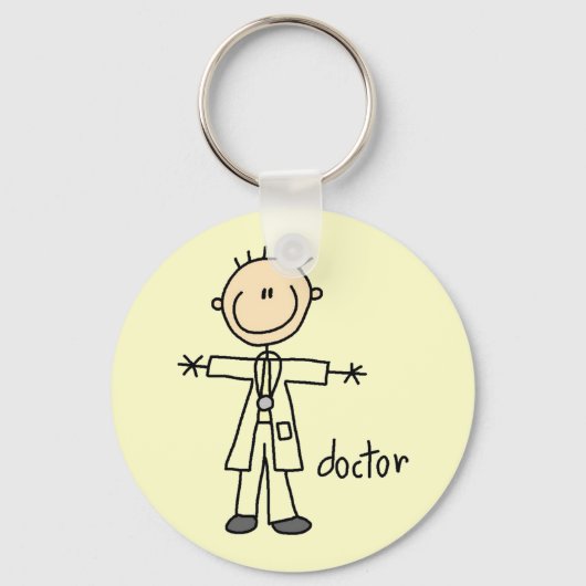 Dokter Stokfiguur Sleutelhanger (Voorkant)