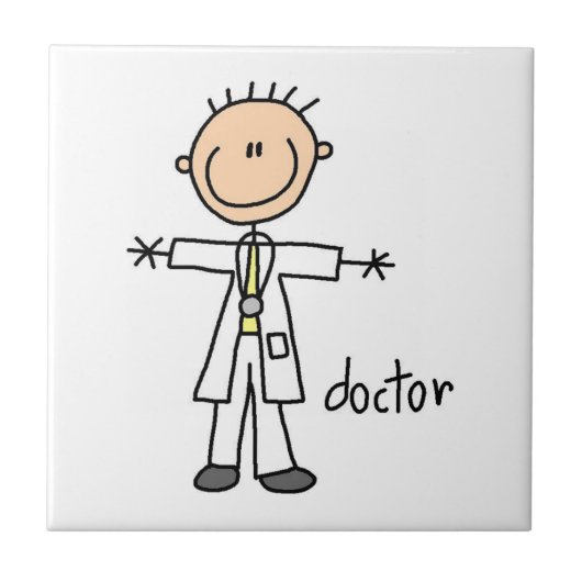 Dokter Stokfiguur Tegeltje (Voorkant)