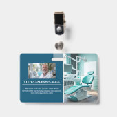 Dokter | Tandartspraktijk apparatuur Badge (Voorzijde met clip)