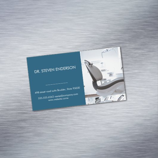 dokter | tandartsstoel magnetisch visitekaartje (Voorbeeld)