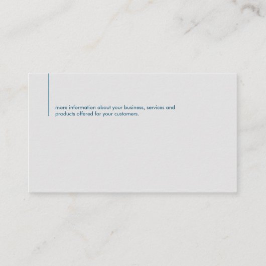 dokter | tandartsstoel visitekaartje (Achterkant)