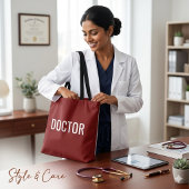 Dokter Tekst Statement Aanpasbaar Wit Tote Bag