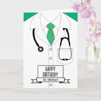 Dokter Uniform Happy Birthday Kaart