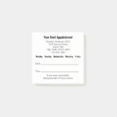 Dokter uw volgende afspraak herinnering (wit) post-it® notes (Voorkant)