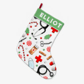 Dokter Vakantie Gift Grote Kerst Voorraad Grote Kerstsok (Voorkant (Hangend))