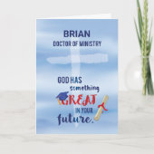 Dokter van de Ministry Cross Blue Waterverf Kaart (Voorkant)