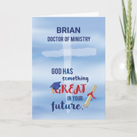 Dokter van de Ministry Cross Blue Waterverf Kaart (Voorkant)