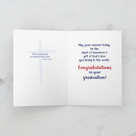 Dokter van de Ministry Cross Blue Waterverf Kaart (Binnen)