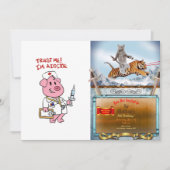 Dokter varken met spuit in de hand | kies voor de kaart (Voorkant)