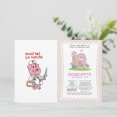 Dokter varken met spuit in de hand | kies voor de  kaart (Staand voorkant)