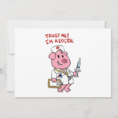 Dokter varken met spuit in de hand | kies voor de  kaart (Achterkant)