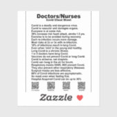 Dokter/verpleegkundige cheat sheet vinyl sticker (Vel)