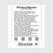 Dokter/verpleegkundige cheat sheet vinyl sticker (Vel)