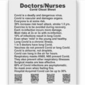 Dokter/verpleegkundige cheat sheet vinyl sticker (Voorkant)