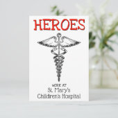 Dokter Verpleegkundige Medisch Symbool Verpleegkun Bedankkaart (Staand voorkant)