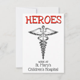 Dokter Verpleegkundige Medisch Symbool Verpleegkun Bedankkaart