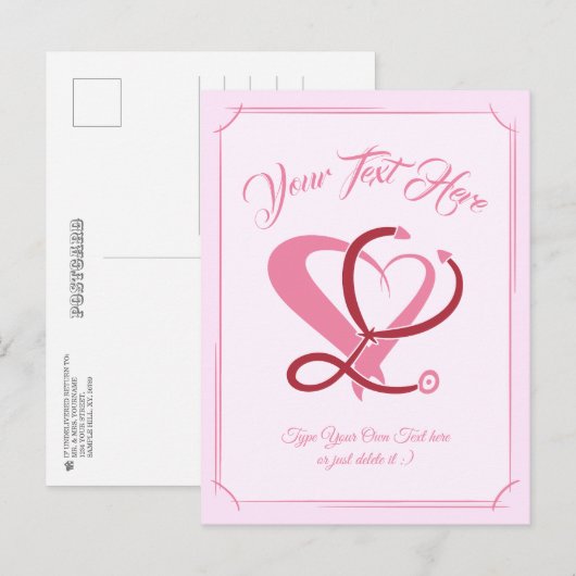 Dokter, verpleegkundige, paramedicus, spoedgeschen briefkaart (Voorkant / Achterkant)