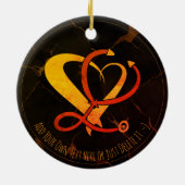 Dokter, verpleegkundige, paramedicus, spoedgeschen keramisch ornament (Achterkant)