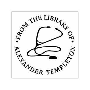 Dokter Verpleegkundige Stethoscoop "Uit de bibliot Zelfinktende Stempel